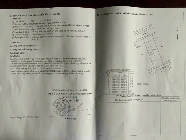 Bán đất mặt tiền đường NB16 diện tích 3330m2  giá chỉ 20.42 triệu/m2