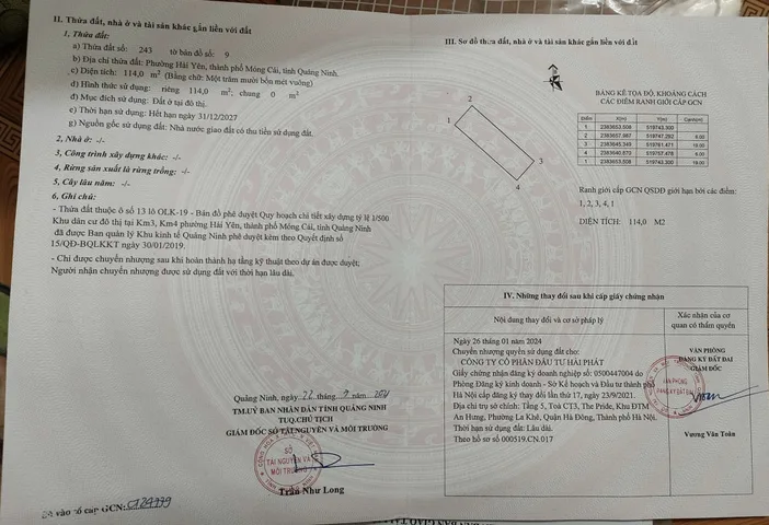 Bán lô đất vinaconic Hải yên . Giá 1ty9 xx