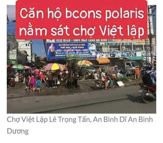 BDS  HVL [NC]  BÁN CH01 & CH03– Mặt tiền chung cư BCONS POLARIS - Sở hữu vĩnh viễn