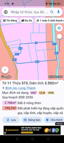 3502m2 có 200m thổ Ngay khu công ngiệp long đức.