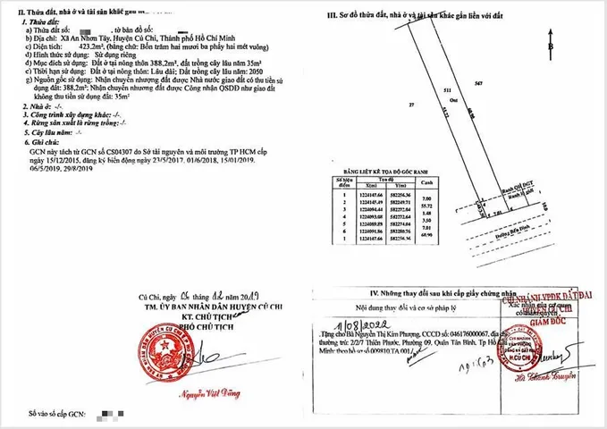 432m2 đất mặt tiền đường nhựa Bến Đình An Nhơn Tây có 388m2 thổ cư giá 13.55 tỷ