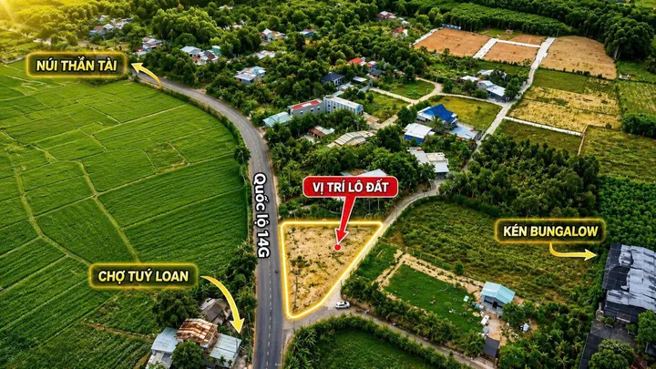 CHỈ TỪ 500 TRIỆU - SỞ HỮU ĐẤT MẶT TIỀN ĐƯỜNG NHỰA 10,5M - GẦN CHỢ TUÝ LOAN