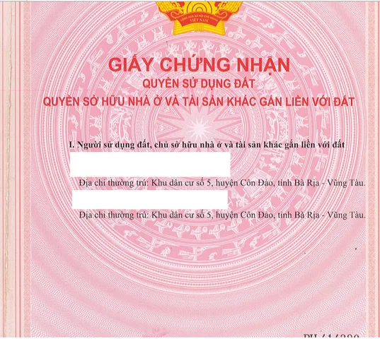Chính chủ bán đất 128m2 full thổ cư, nhà cấp 4, mặt tiền 5m Trần Phú, Côn Đảo