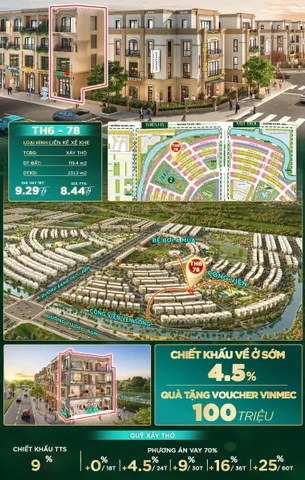 Bán liền kề xẻ khe 120m2 TH6-78 khu Thiên Hà Vinhomes Dương Kinh Hải Phòng.