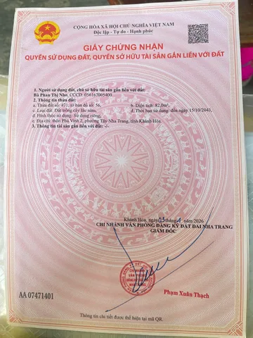 Bán 82m2 đất cây lâu năm Phường Tây Nha Trang. Nằm trong khu dân sinh lâu đời. Cách trung tâm chỉ 6km.