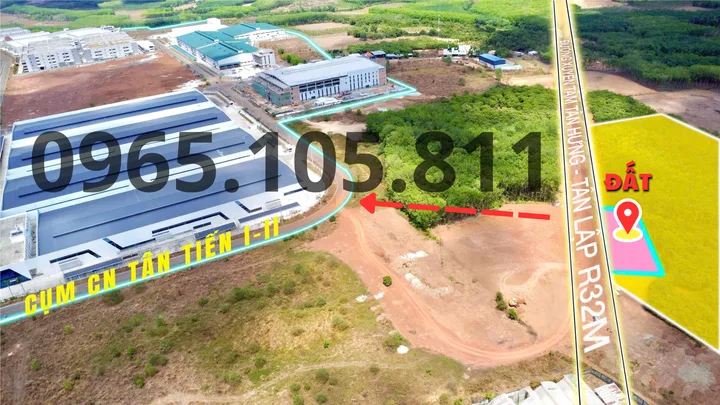 Đất thổ cư mặt tiền Xuyên Tâm 32m, ngang 7,5m full thổ cư giá đầu tư 450tr