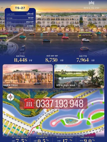 Bán shophouse 3 tầng 90m2 TS-27 trục đường Tia Sáng Vinhomes Vũ Yên Hải Phòng.