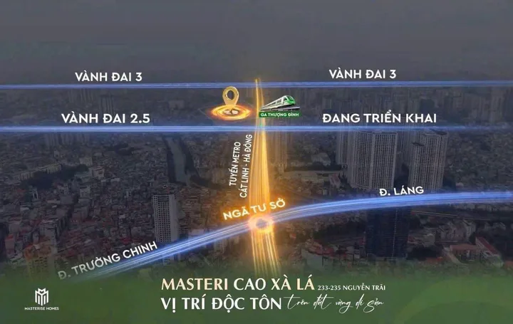 BÁN CĂN HỘ CHUNG CƯ MASTERISE HOMES 233 NGUYỄN TRÃI, KẾT NỐI TOÀN THÀNH PHỐ