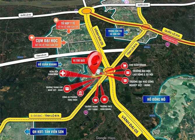 bán đất thổ cư tại Hòa Lạc 100m2 full thổ phân lô ô tô tránh kinh doanh chỉ 2 tỷ