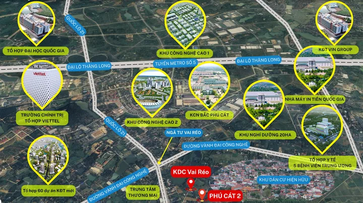 Chỉ hơn 3 tỷ có ngay lô đất full thổ cư 2 mặt tiền tại xã Phú Cát Hòa lạc
