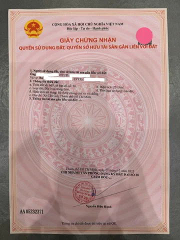 Bán Đất 221.9m2 có sẵn 221.9 m2 thổ cư giá 6.66 tỷ tại Xã Cần Giờ TP. Hồ Chí Minh