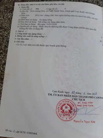 ĐẤT QUẢNG HÒA, CAM THÀNH NAM, CAM RANH -- GIÁ CHỈ 400 TRIỆU/SÀO