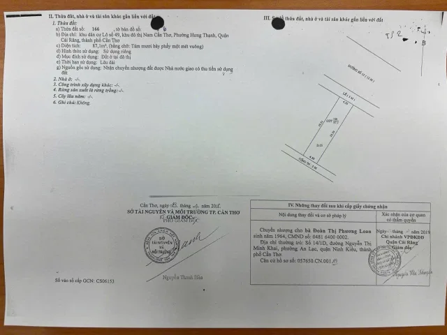 BÁN NỀN (4,5m x dài 19,4m) - ĐS15 - KDC CTY8, PHƯỜNG HƯNG PHÚ, CẦN THƠ - GIÁ 2,5TỶ