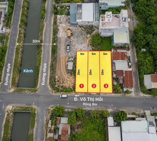 BÁN 3 LÔ LIỀN KỀ MẶT TIỀN ĐƯỜNG VÕ THỊ HỒI
