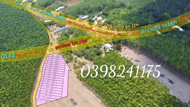 Sỉ lẻ 21 nền đất thổ cư ngay Đồng Xoài gần khu công nghiệp đã hoạt động