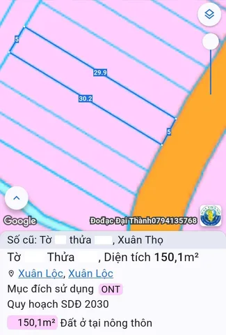 Nền thổ cư 5mx30 mặt tiền nhựa, gần ngã tư Bảo Chánh Xuân Lộc, Đồng Nai