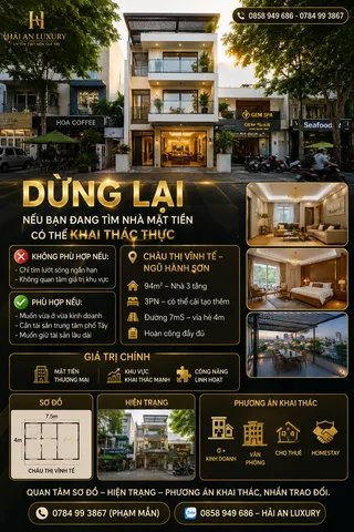 Bán Nhà Mặt Tiền Châu Thị Vĩnh Tế – Nhà 3 Tầng Trung Tâm Phố Tây An Thượng – Khai Thác Kinh Doanh