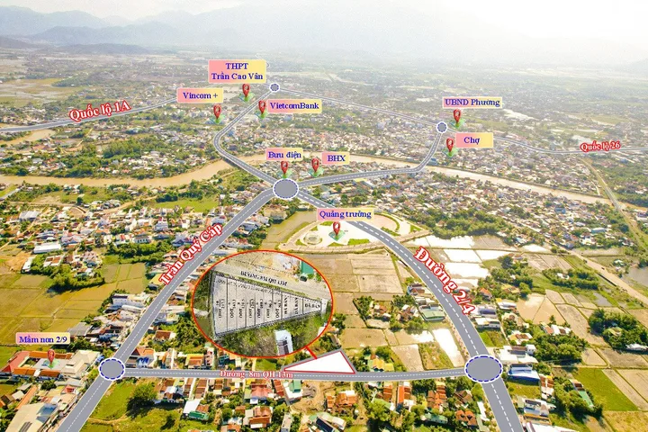 Bán lô kề góc 2mt trước sau, ngang rộng 7,5m trung tâm quảng trường phường