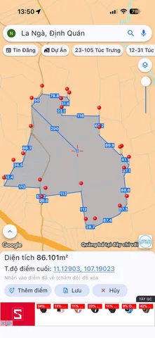Xã Túc Trưng huyện Định Quán. S: 8,5 ha