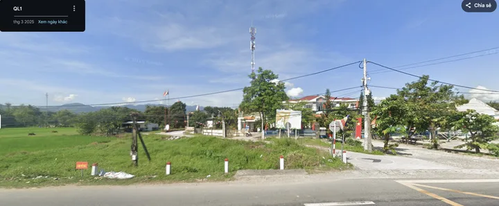 Vị trí sát Uỷ ban xã Cam Hiệp mới diện tích 1200m mặt tiền đường nhựa rộng 36m giá 450k/m
