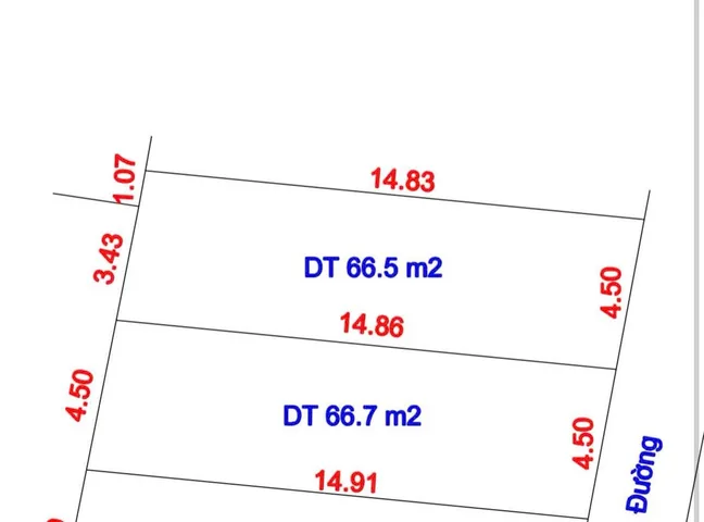 Bán 2 lô hẻm 579 Nguyễn Công Phương, sạch đẹp đường ô tô diện tích 67m2 giá 790tr TL