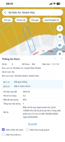 Diên khánh diên an 111.6m2  ( 50m2) giá 2ty200