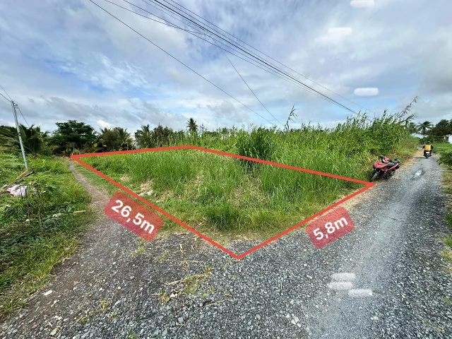 🌈 Lô góc 5,8x26m thổ Nhựt Chánh, Bến Lức. Đường xe tải 660tr