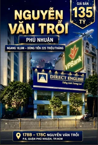 Bán mặt tiền 178B - 178C Nguyễn Văn Trỗi (18,6 x 22 : 276m2)