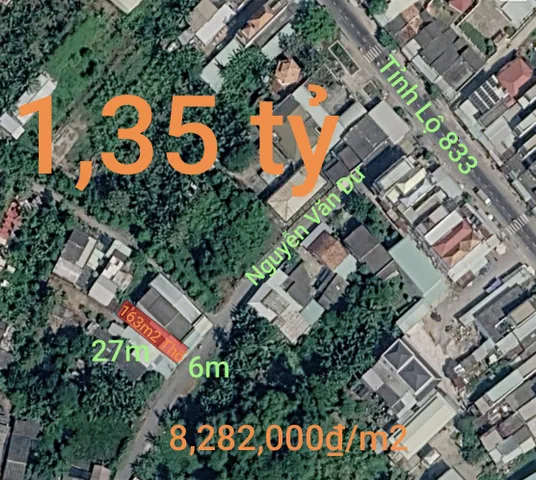 Cần bán nhà mặt tiền xã Tân Trụ giá 1,35 tỷ
