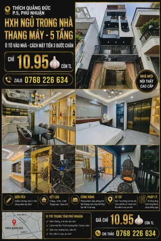 🏡 THÍCH QUẢNG ĐỨC, PHƯỜNG 5, PHÚ NHUẬN. HXH NGỦ TRONG NHÀ. THANG MÁY. 50M². 5 TẦNG. 💰10.95🧄 CÒN TL. 📱0768 226 634
📱 0768 226 634