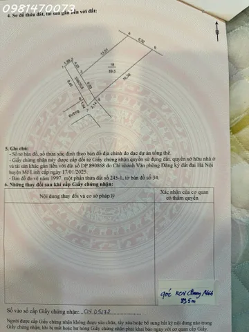 Bán đất lô đất siêu đẹp tại xã Quang Minh, Hà Nội, DT 89.5 m2, view đẹp, giá đầu tư