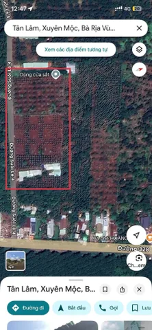Xã Tân Lâm huyện Xuyên Mộc. S: 9.100 m2. 165m mặt tiền đường nhựa