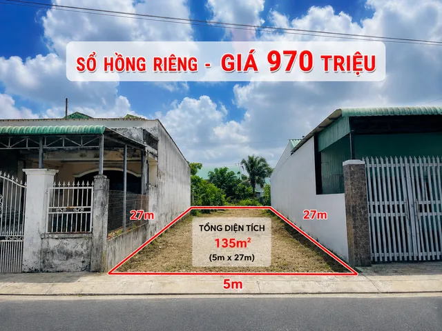 Cần bán đất 135m2/970 triệu. Đ.Ba Sa, Phước Hiệp. ngay ngã Ba Cây Điệp đi xuống khoảng 400m . SHR
