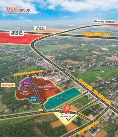 Đất nền cạnh KCN Lam Sơn-Sao Vàng giá trên từ 6 Triệu/m, sẵn sổ