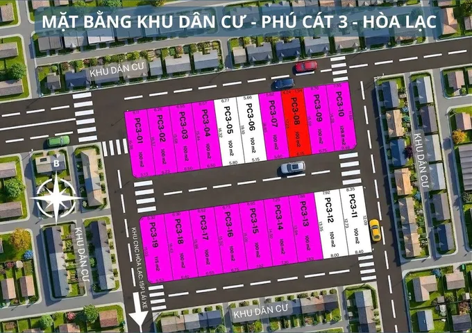 Chỉ còn 2 lô đất này 2 mặt đường thông thoáng xe oto chạy xung quanh tại Phú Cát xin hãy đặt cọc trước khi hết hàng.