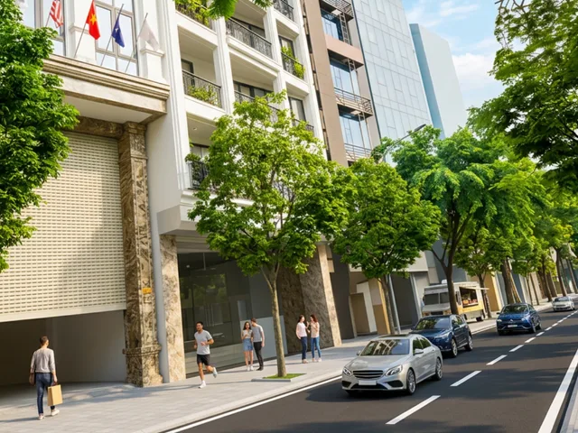 BÁN GẤP NHÀ MẶT PHỐ VŨ TÔNG PHAN, 76m², 6T, MT 5m, VỈA HÈ RỘNG, GẦN ROYAL CITY