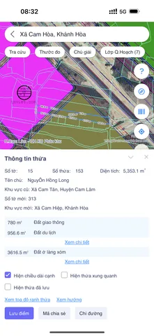 Bán Đất 5353m2 giá 2 tỷ tại - Chọn - Xã Cam Tân Huyện Cam Lâm Khánh Hòa