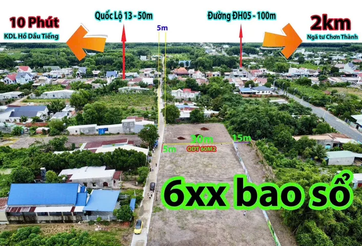Bán Đất 150m2 có sẵn 60 m2 thổ cư giá 650 triệu tại - Chọn - Xã Minh Long Thị xã Chơn Thành Bình Phước
