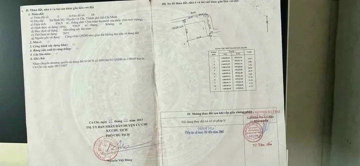 Bán Đất 937m2 giá 5.8 tỷ tại Xã Bình Mỹ Huyện Củ Chi TP. Hồ Chí Minh