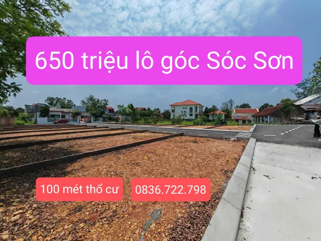 650 triệu 100m full thổ cư Trung Giã Sóc Sơn