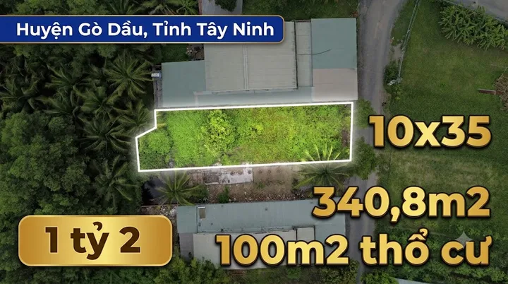 Chính chủ cần bán đất có thổ cư tại Ấp Cây Xoài, Xã Thanh Phước, Huyện Gò Dầu, Tỉnh Tây Ninh (Phường Gò Dầu, Tây Ninh mới)