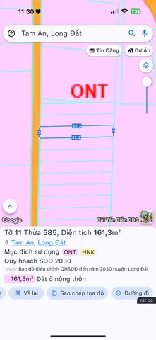 Bán Đất 161m2 có sẵn 80 m2 thổ cư giá 890 triệu tại Xã Tam Phước Huyện Long Điền Bà Rịa - Vũng Tàu