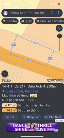 Bán Đất 4862m2 giá 5 tỷ tại Xã Xuân Thành Huyện Xuân Lộc Đồng Nai