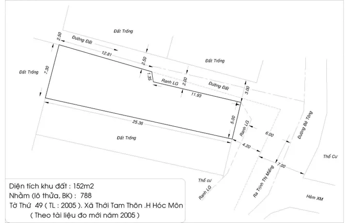 Bán Nhà riêng 151.8m2 có sẵn 151.8 m2 thổ cư giá 7.1 tỷ tại Đường Thới Tam Thôn 16 Xã Thới Tam Thôn Huyện Hóc Môn TP. Hồ Chí Minh