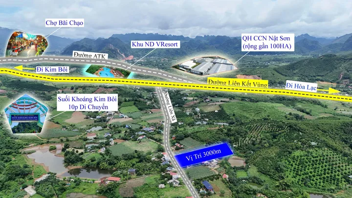 Bán đất Kim Bôi Hòa Bình – 3.000m² có 1.110m² đất ở, sẵn sổ giao dịch ngay