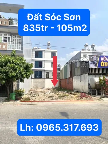 Bán Đất 105m2 có sẵn 105 m2 thổ cư giá 845 triệu tại - Chọn - Thị trấn Sóc Sơn Huyện Sóc Sơn Hà Nội