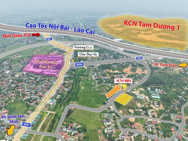 BÁN GẤP LÔ ĐẤT ĐẸP TẠI ĐẠO TÚ- SÁT KCN TAM DƯƠNG DT122m2 TC80m SẴN SỔ GIÁ CHỈ HƠN 1 TỶ