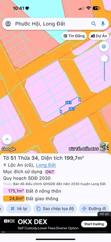 Bán Đất 200m2 có sẵn 200 m2 thổ cư giá 2.95 tỷ tại Xã Lộc An Huyện Đất Đỏ Bà Rịa - Vũng Tàu