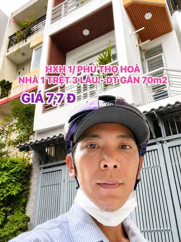 🏡✨ HXH 1/ PHÚ THỌ HOÀ, TÂN PHÚ - NHÀ 4 LẦU - DT GẦN 70m2 - GIÁ 7,7 🧄 🚀🚀