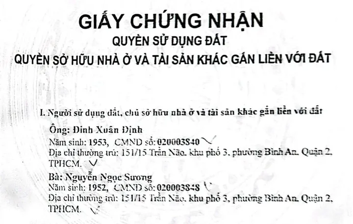 BDS HVL BÁN GẤP VILLA 26/10 Đường số 12, Phường An Khánh, TP. Thủ Đức (Khu Biệt Thự Hoa Hồng).